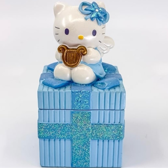 Sanrio Other - Vintage 2001 Hello Kitty Blue Angel Trinket Box Collectibles